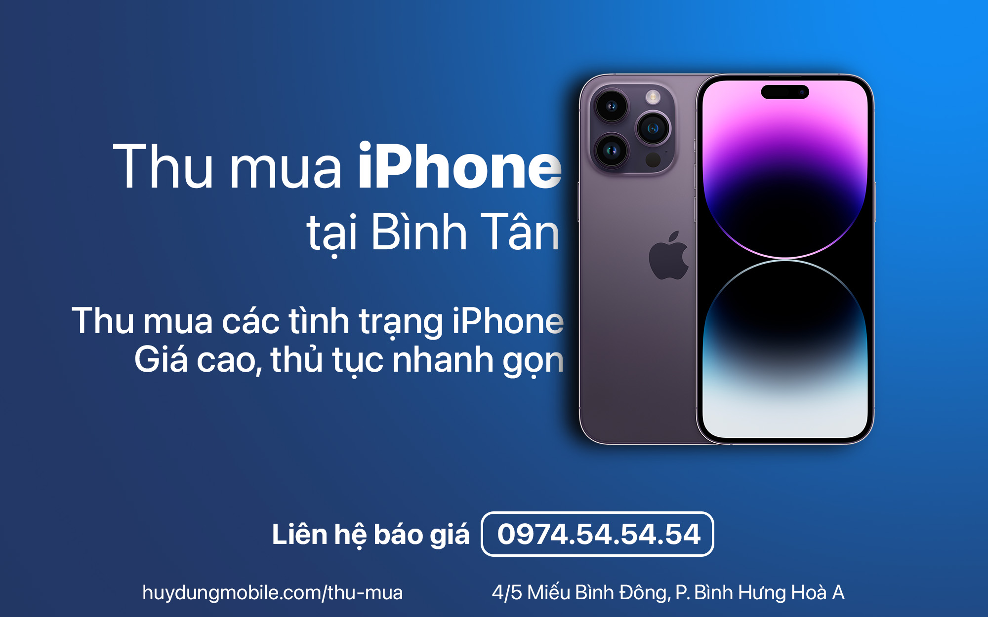 Bảng giá thu mua iPhone cũ tại Bình Tân TP HCM Giá cao