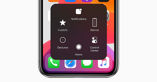 Sử dụng nút Home ảo để khởi động lại iPhone Pro Max