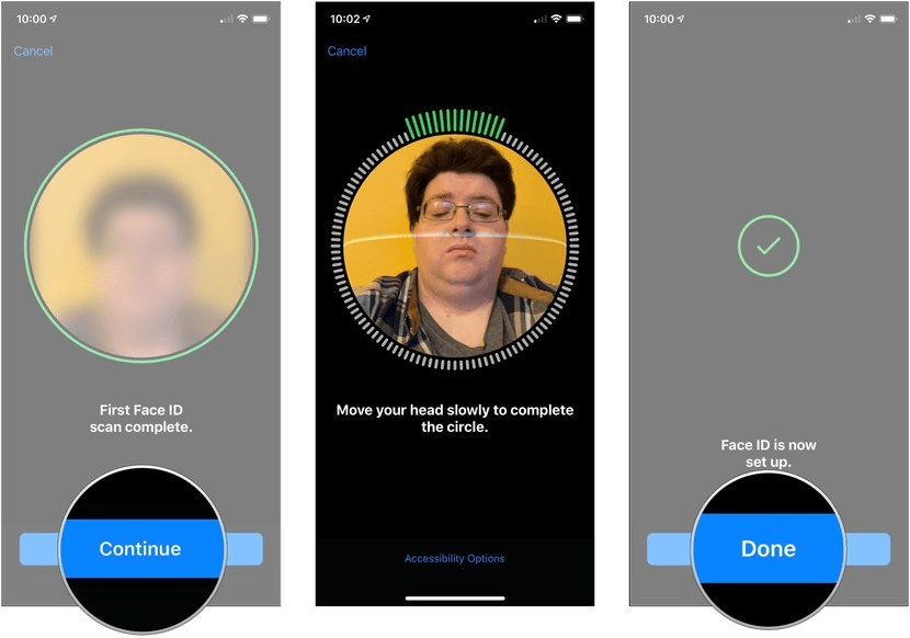 tạo thành công giao diện Face ID mới