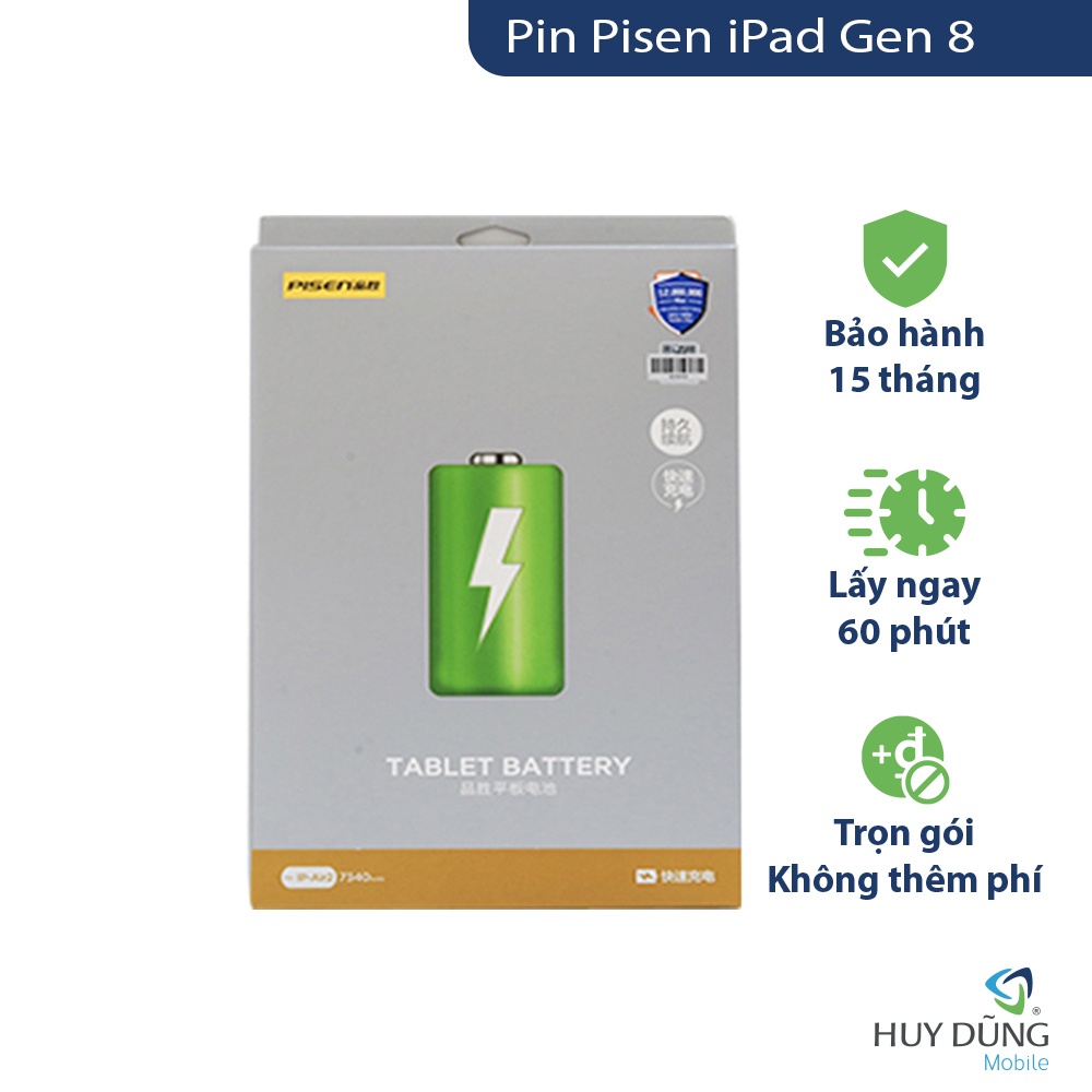 Pin Pisen iPad Gen 8