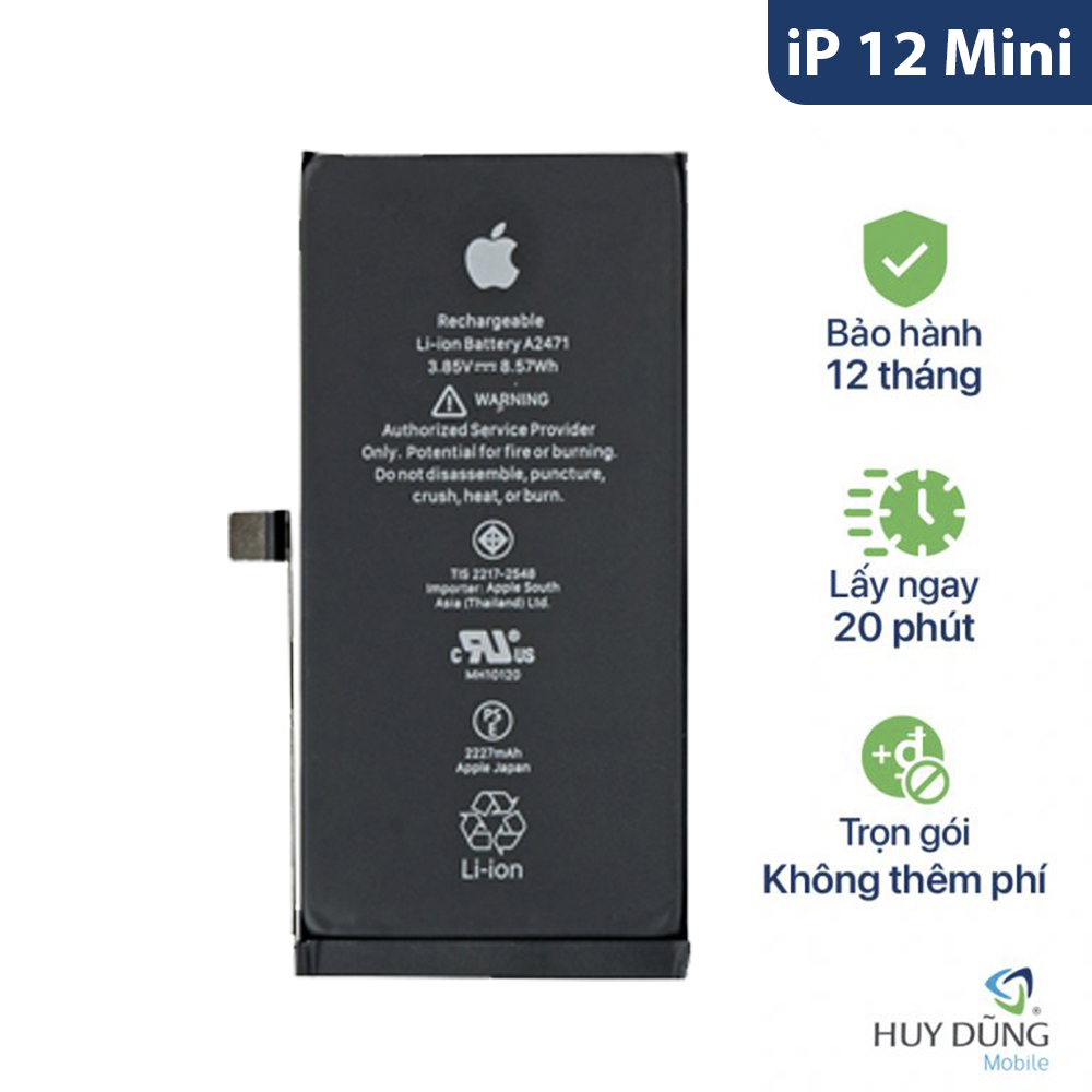 Pin iPhone 12 Mini bóc máy chính hãng Apple