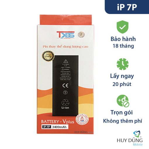 Pin iPhone 7 Plus dung lượng cao 3400mAh Vplus KBS