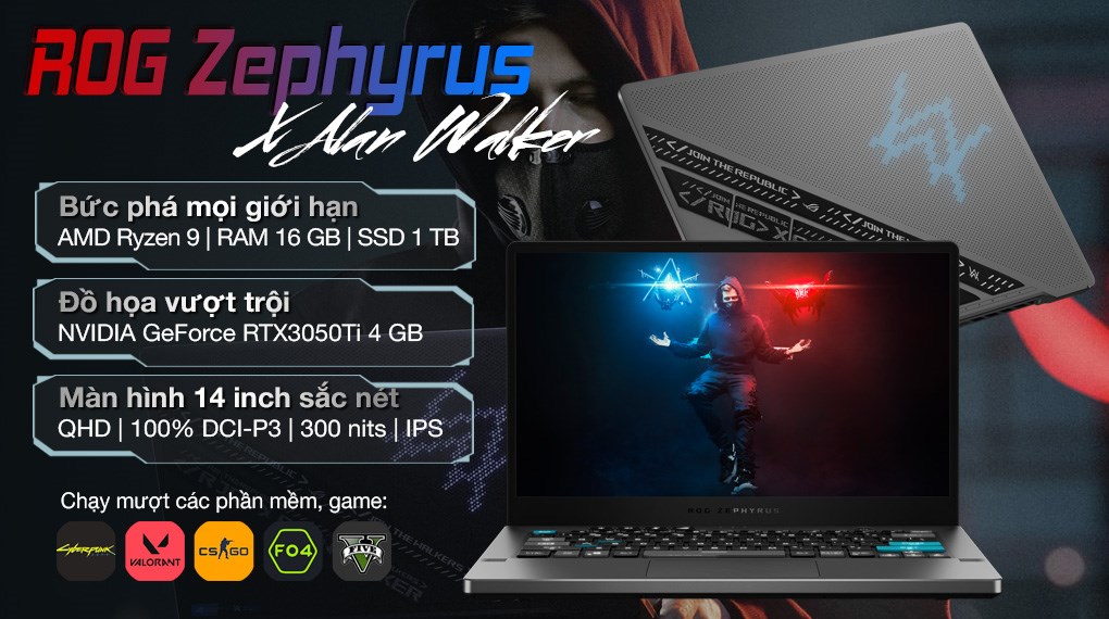 Laptop Asus ROG Zephyrus G14 Alan Walker