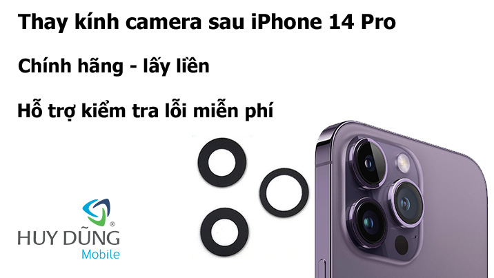 Thay kính camera sau iPhone 14 Pro