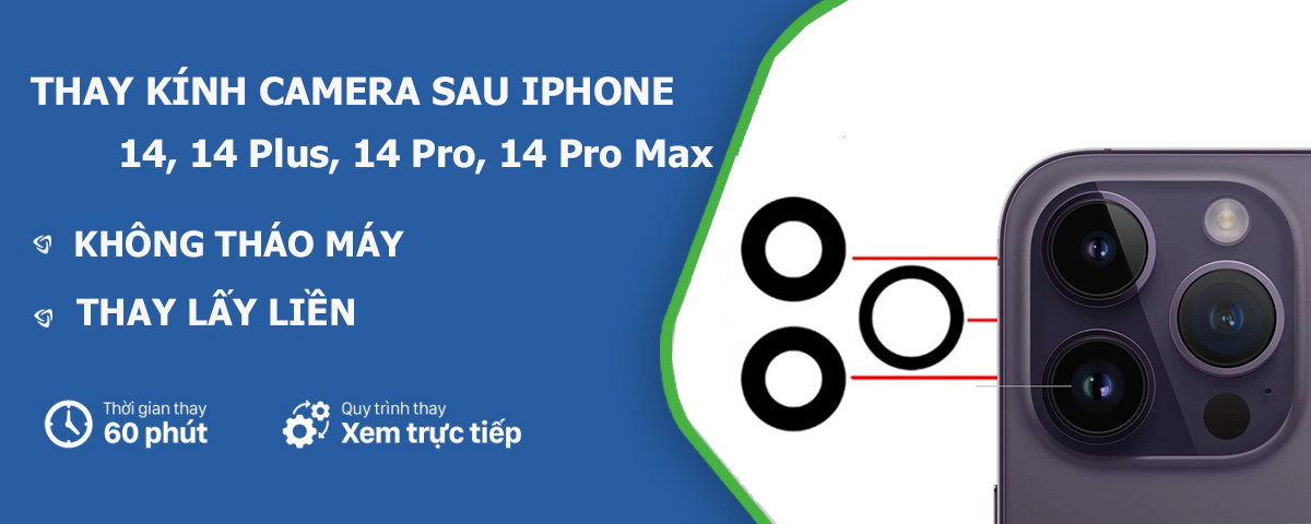 Thay kính camera iPhone 14 Pro Max