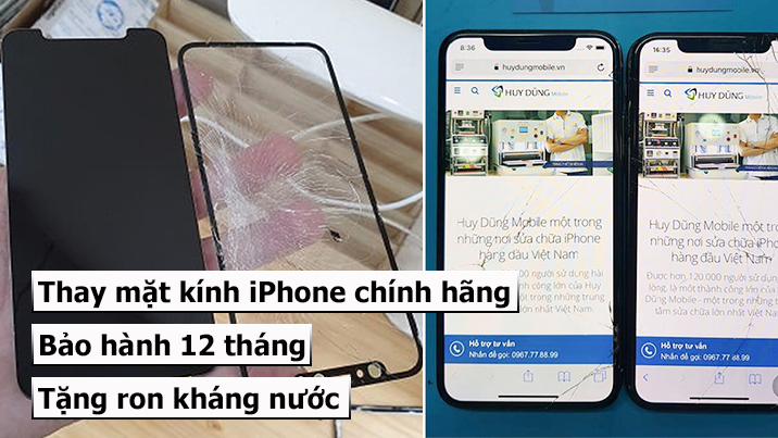 Bảng giá thay mặt kính, thay kính lưng iPhone quận Bình Tân