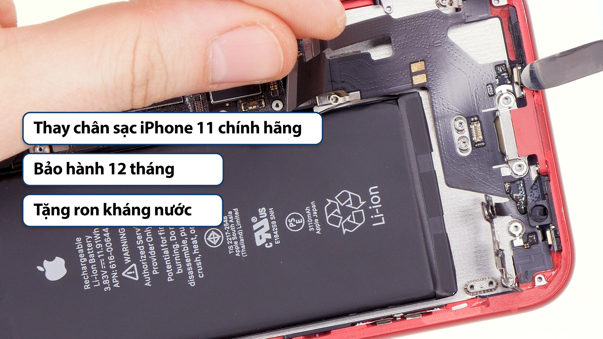 Thay chân sạc iPhone 11