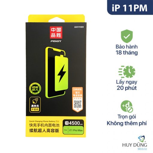 Pin Pisen iPhone 11 Pro Max dung lượng siêu cao 4500mAh