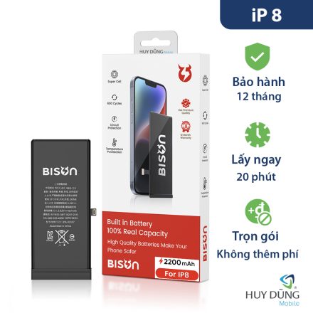 Pin Bison iPhone 8 dung lượng cao 2200mAh