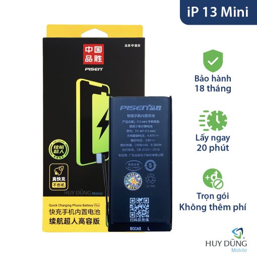 Pin iPhone 13 Mini chính hãng Pisen