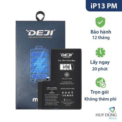 Pin iPhone 13 Pro Max Dung lượng cao 4750mAh Deji